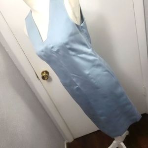 LiLiu Silk Light Blue Sheath Dress 2 XS